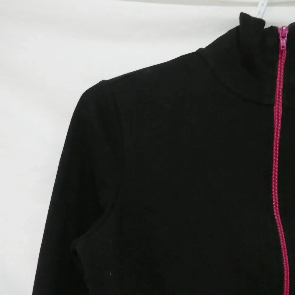 725 ORIGINALS | xl - extra large | Black Zip-Up Exercise Jacket With Collar - Picture 3 of 16